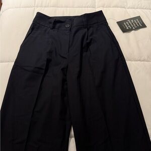 Tuckernuck - Navy Cuffed Wide Leg Watson Trousers